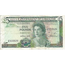 Gobraltar 5 Pounds 1975